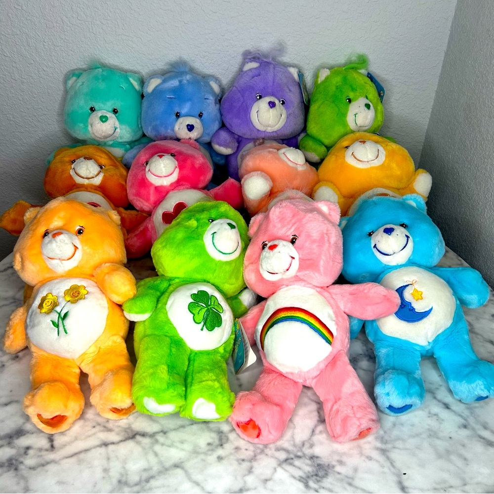 Lot of 12 Care Bears 10 are 2002/ 2 are 2003